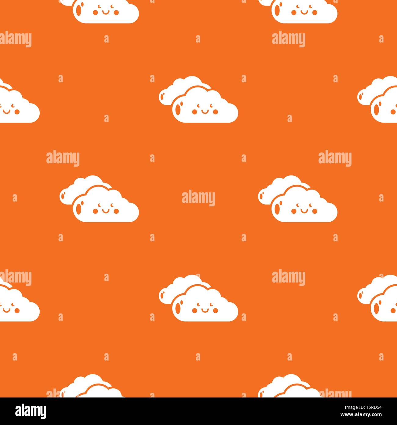 KInd cloud pattern vector orange Stock Vector