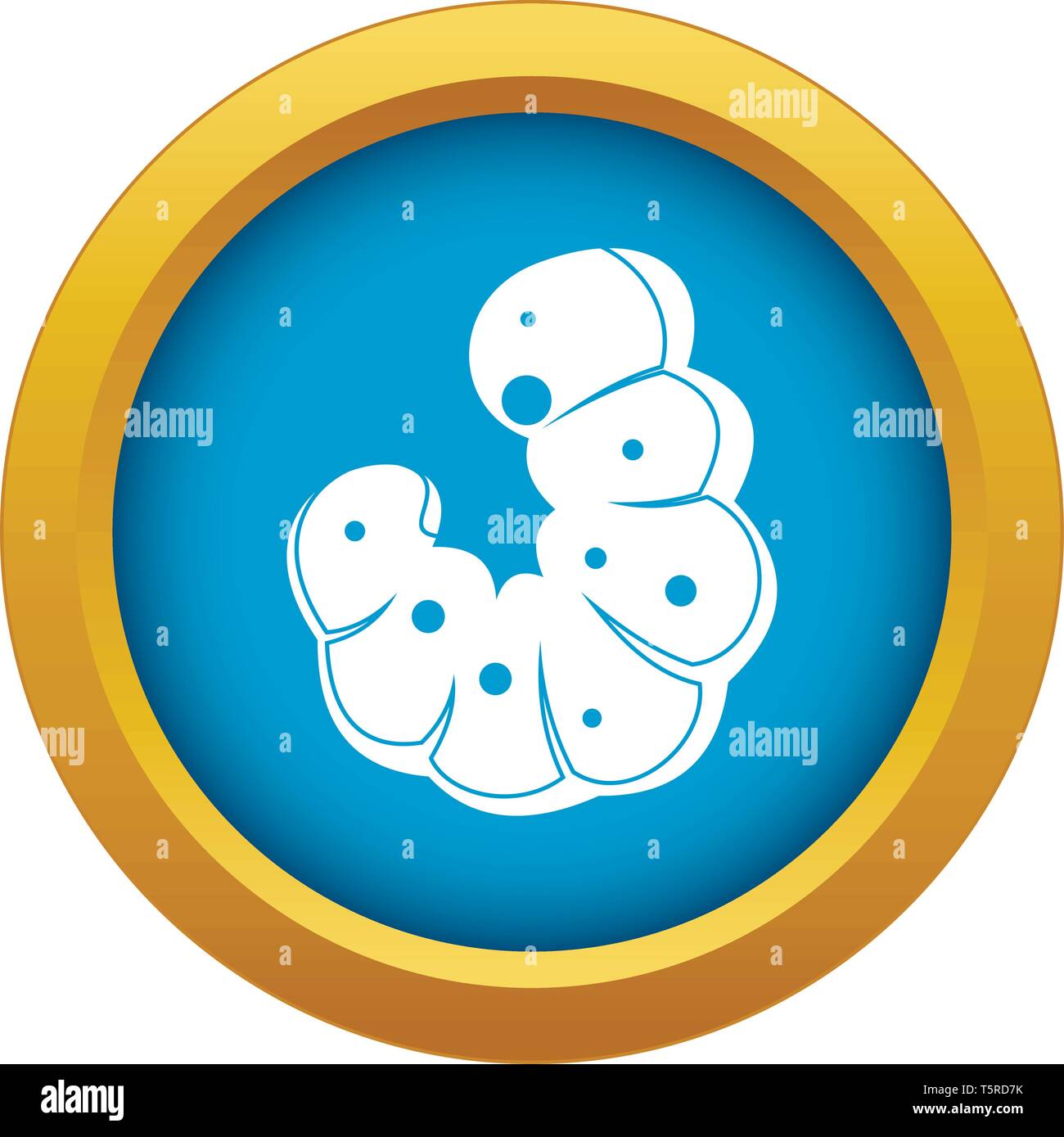 Worm icon blue vector isolated Stock Vector