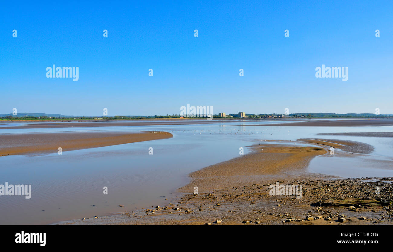 River Severn estuary, sandbanks at low tide, looking from near Lydney