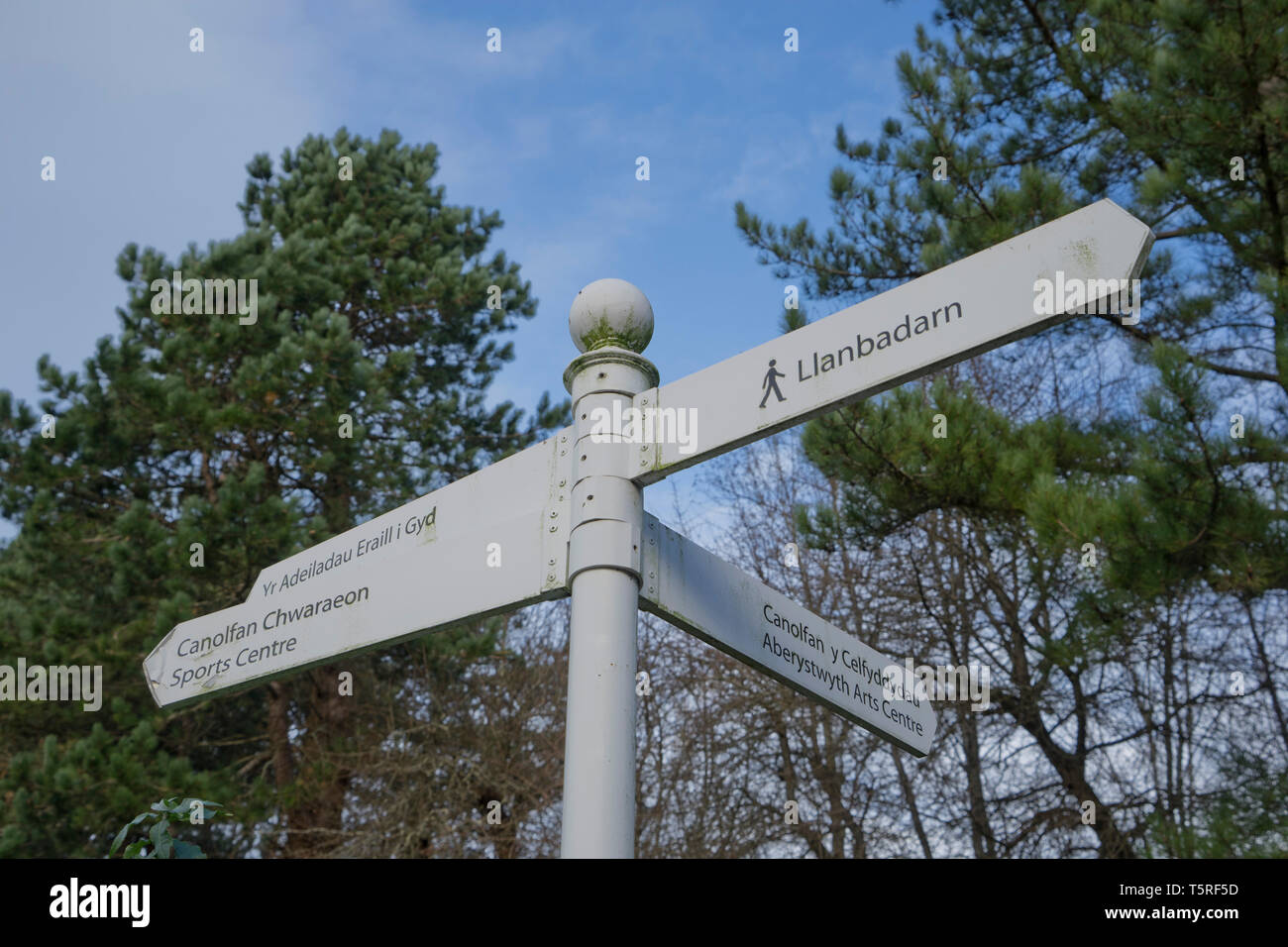 Welsh university sign hi-res stock photography and images - Alamy