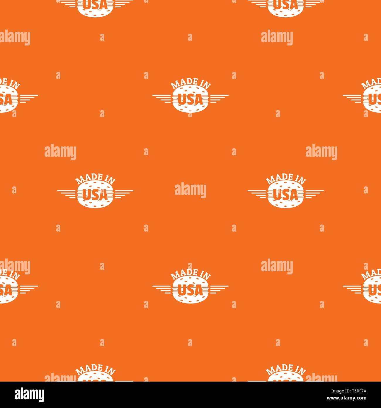 Made in USA pattern vector orange Stock Vector