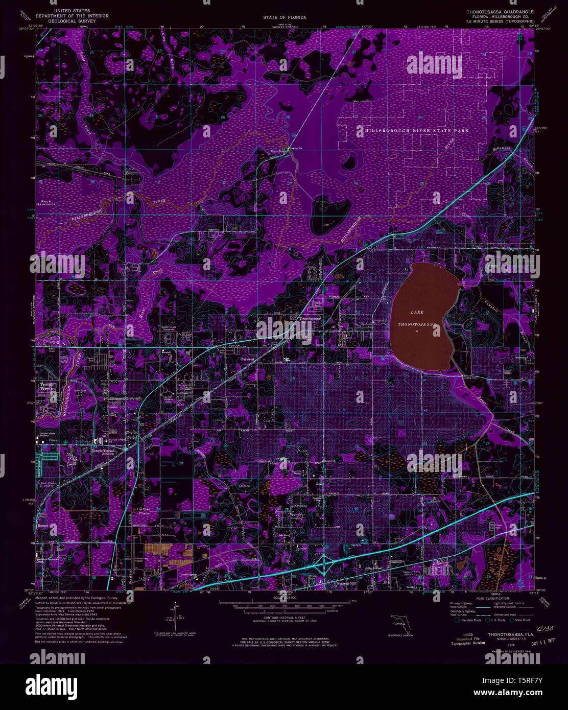 High Resolution Stock Photography And Images Alamy Usgs Topo Map Florida Fl 348856 1974 24000 Inverted Restoration T5RF7Y 
