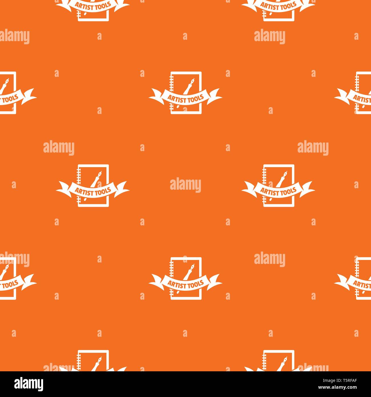 Artwork pattern vector orange Stock Vector