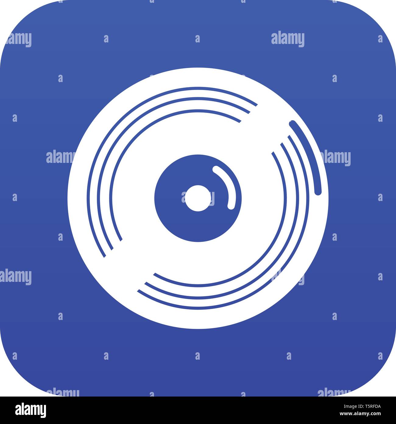 Vinyl record icon blue vector Stock Vector Image & Art - Alamy