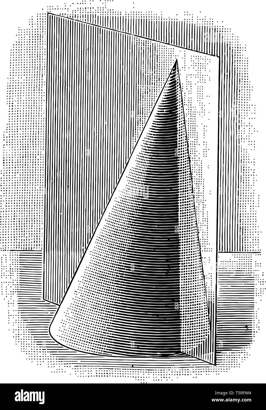 Plane passing through the vertex of a cone Stock Vector Images Alamy