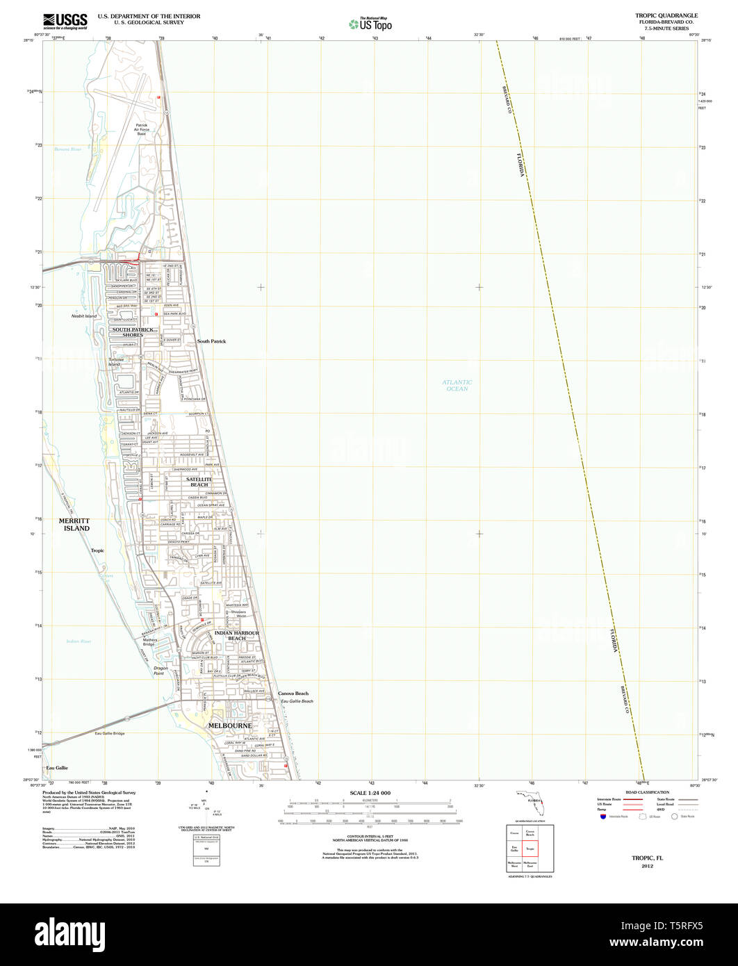 USGS TOPO Map Florida FL Tropic - Usgs Topo Map Florida Fl Tropic 20120713 Tm Restoration T5RFX5 