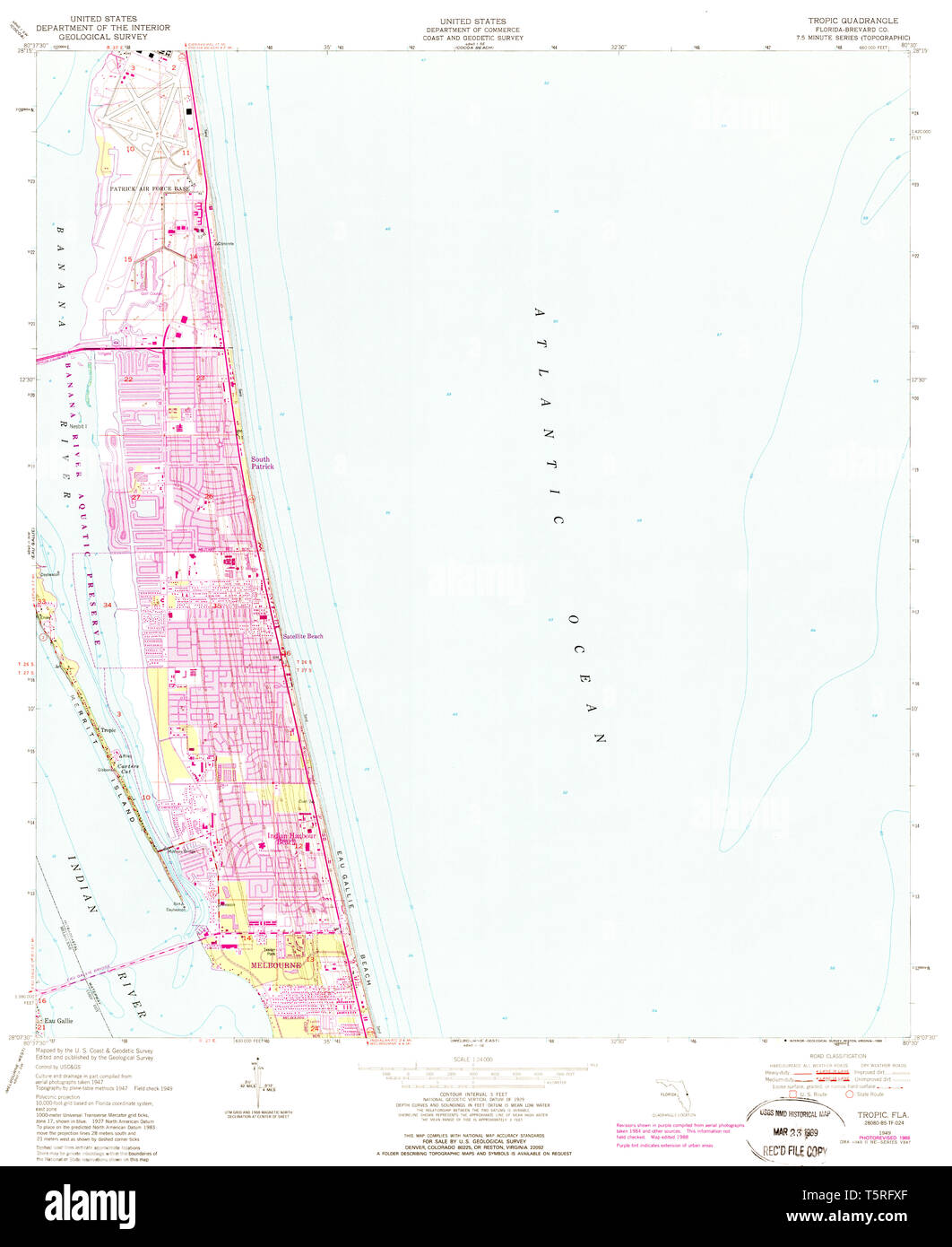 USGS TOPO Map Florida FL Tropic - Usgs Topo Map Florida Fl Tropic 348882 1949 24000 Restoration T5RFXF 
