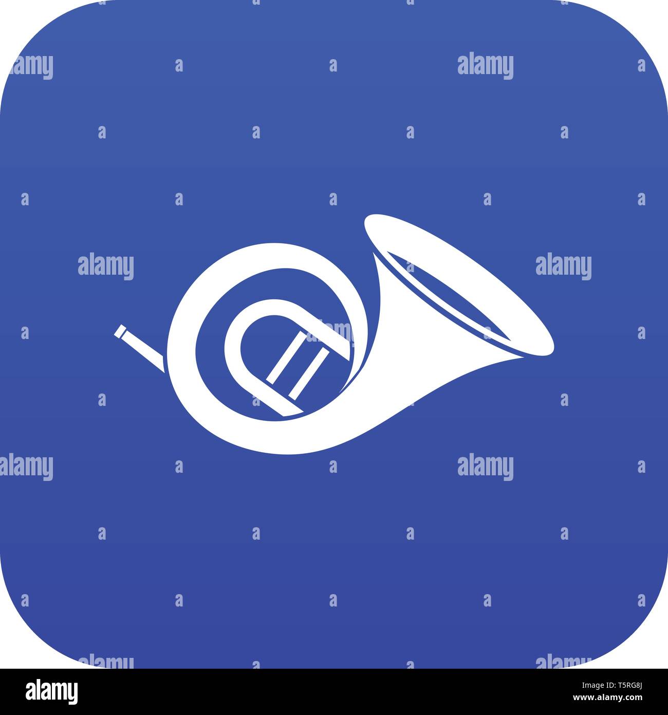 French horn icon digital blue Stock Vector Image & Art Alamy