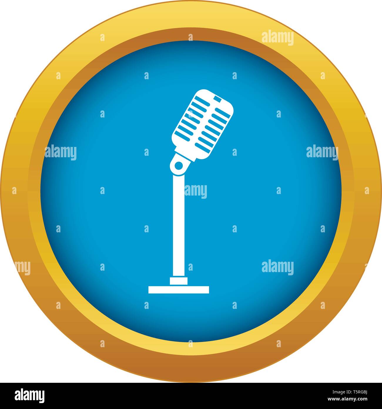 Microphone icon blue vector isolated Stock Vector Image & Art - Alamy
