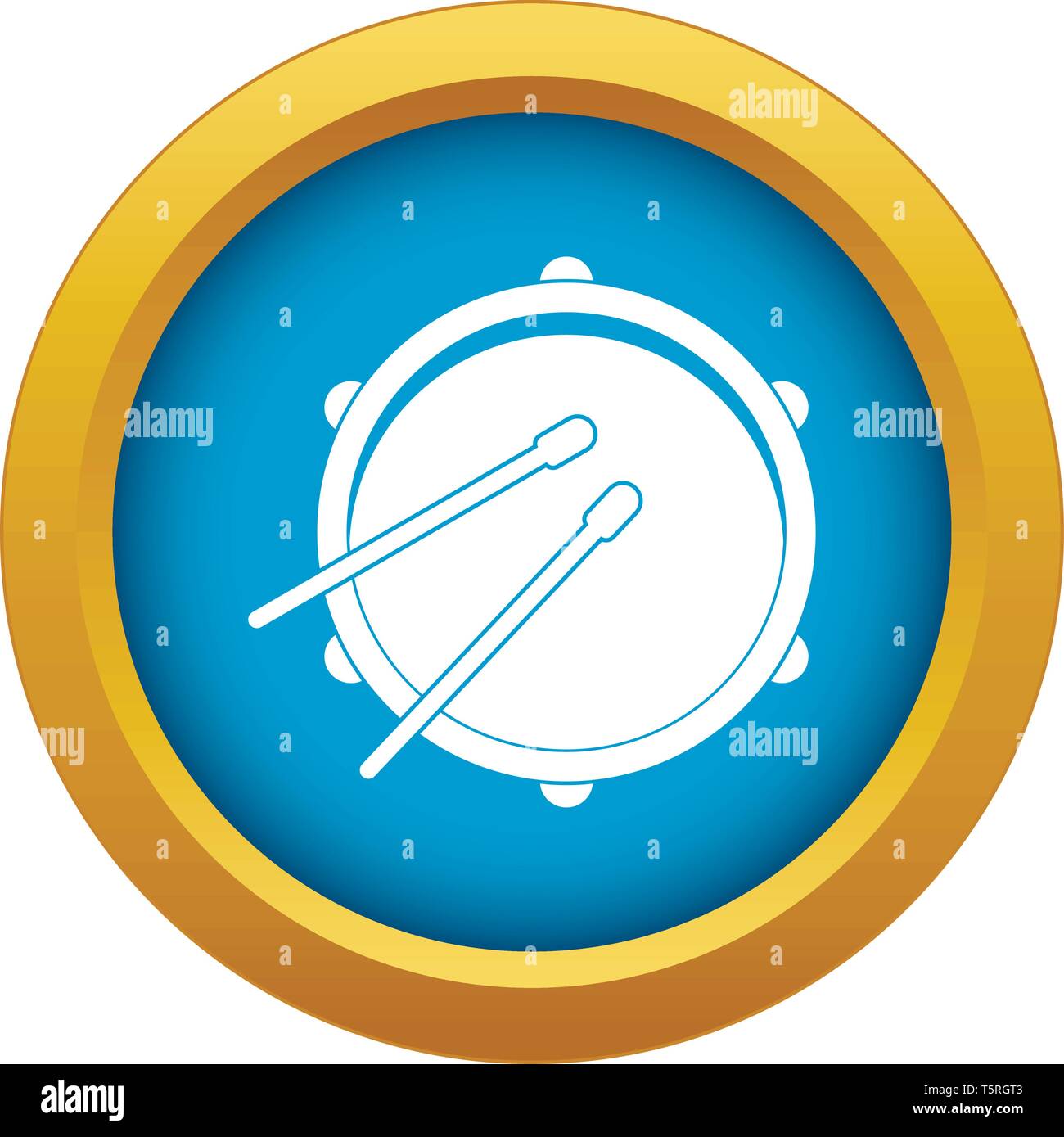 Drum icon blue vector isolated Stock Vector Image & Art - Alamy
