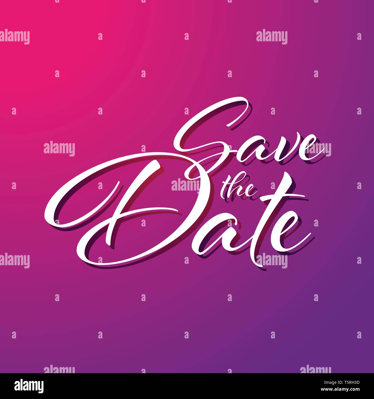 Save the Date sign lettering Stock Vector