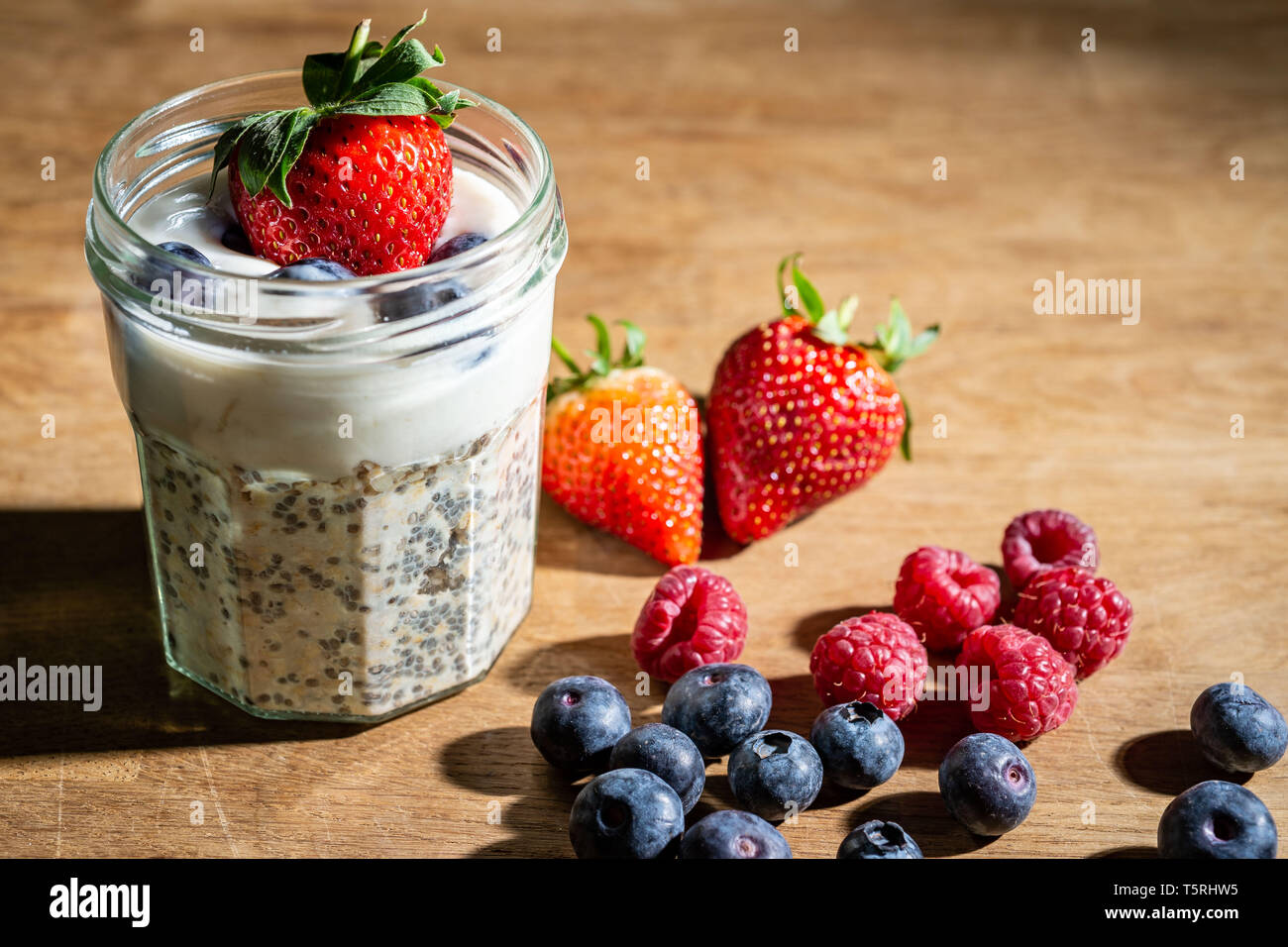 Yoghurt and fruit in a jar hires stock photography and images Alamy