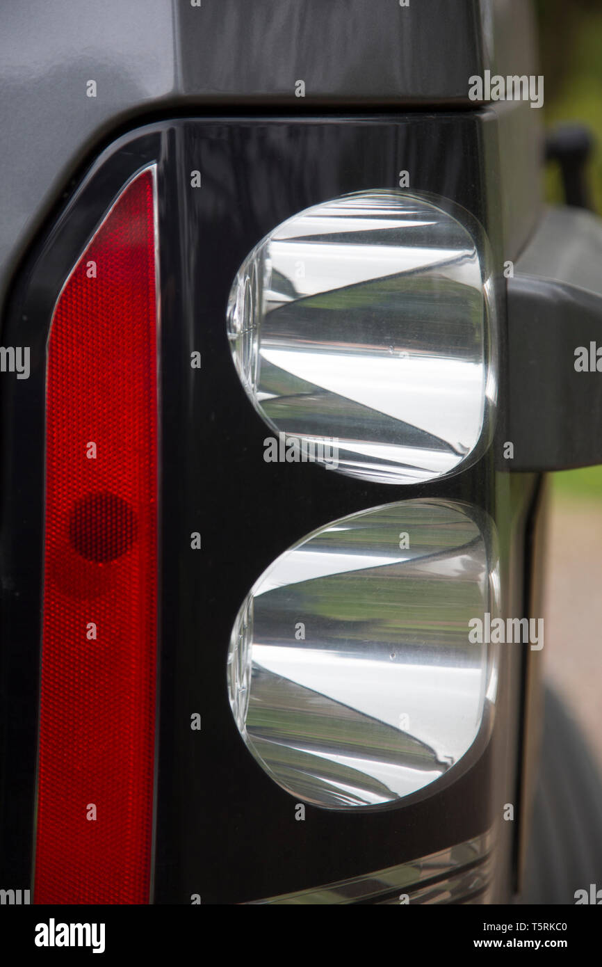 Rear lights on a Land Rover Discovery during the daytime Stock Photo