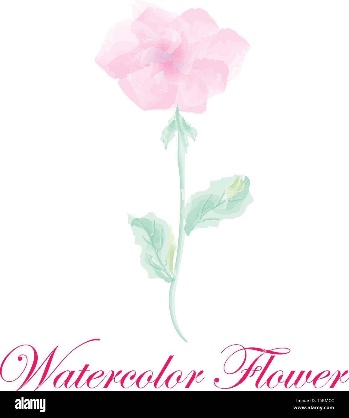 Vector Watercolor Flower. Stock Vector