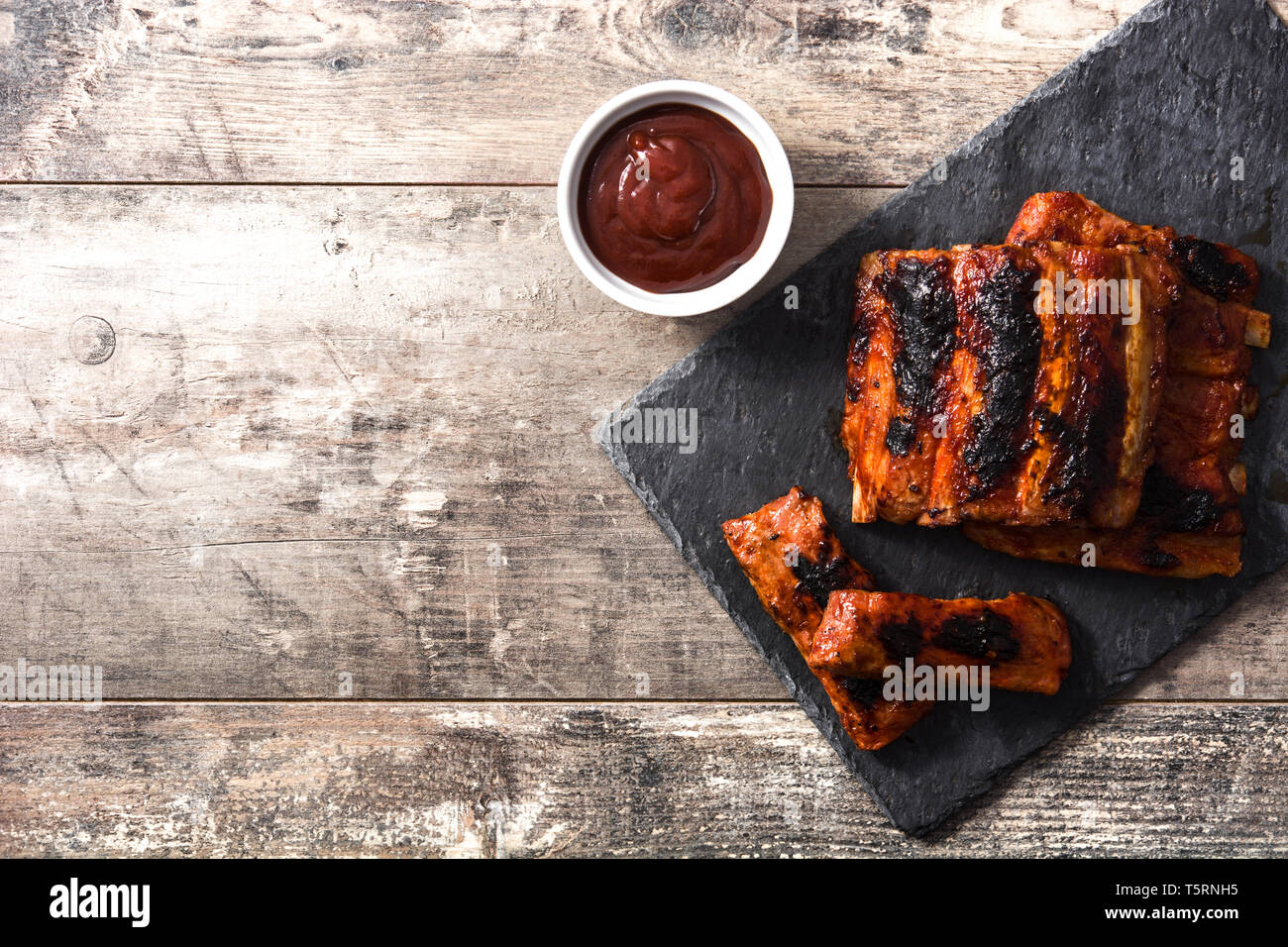 Top view image grilled hi res stock photography and images alamy