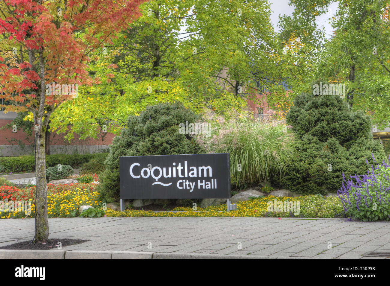 A View of Coquitlam, Canada City Hall Stock Photo