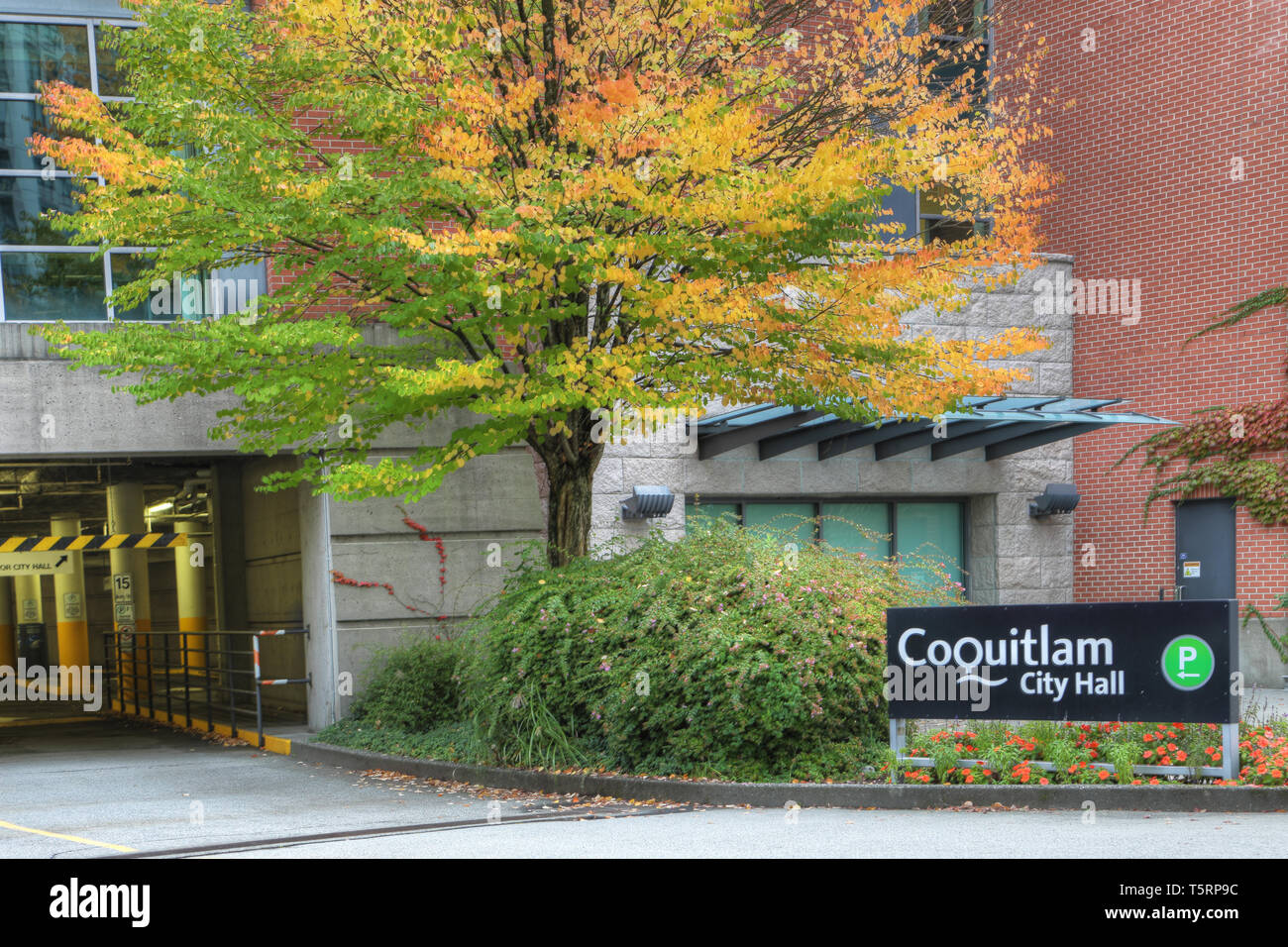 A View of Coquitlam, British Columbia City Hall Stock Photo