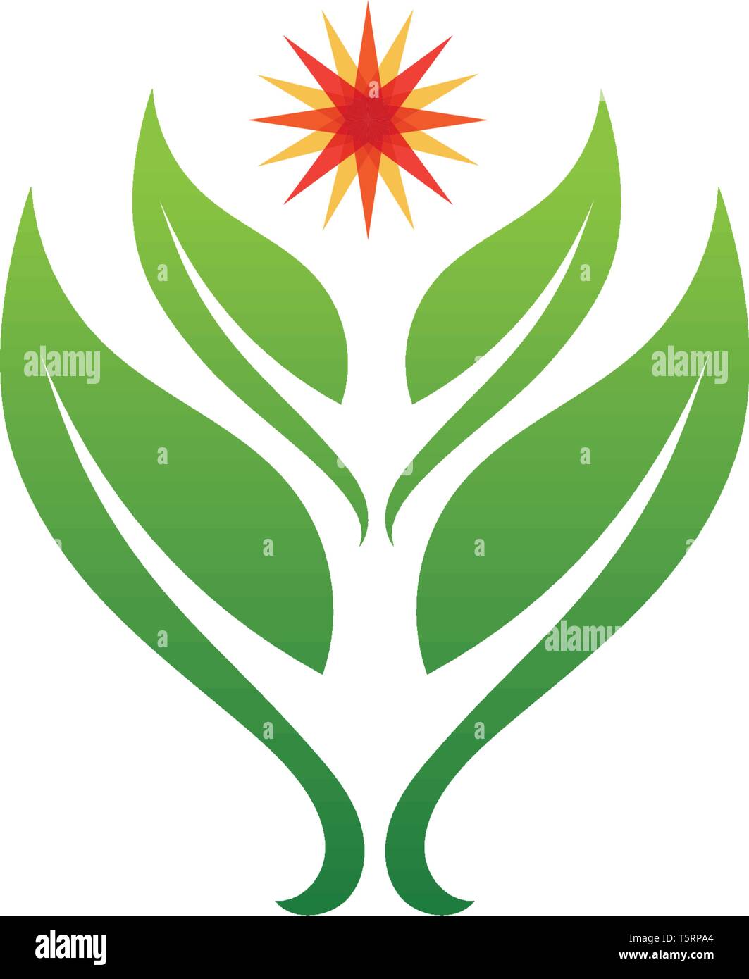 Ecology leaves go green logo illustration Stock Vector Image & Art - Alamy