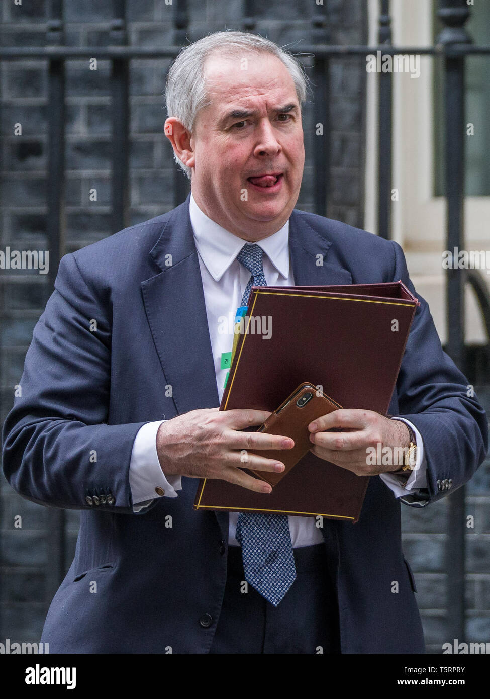 Ministers depart Downing Street following Cabinet Meeting.  Featuring: Geoffrey Cox QC MP Where: London, United Kingdom When: 26 Mar 2019 Credit: Wheatley/WENN Stock Photo