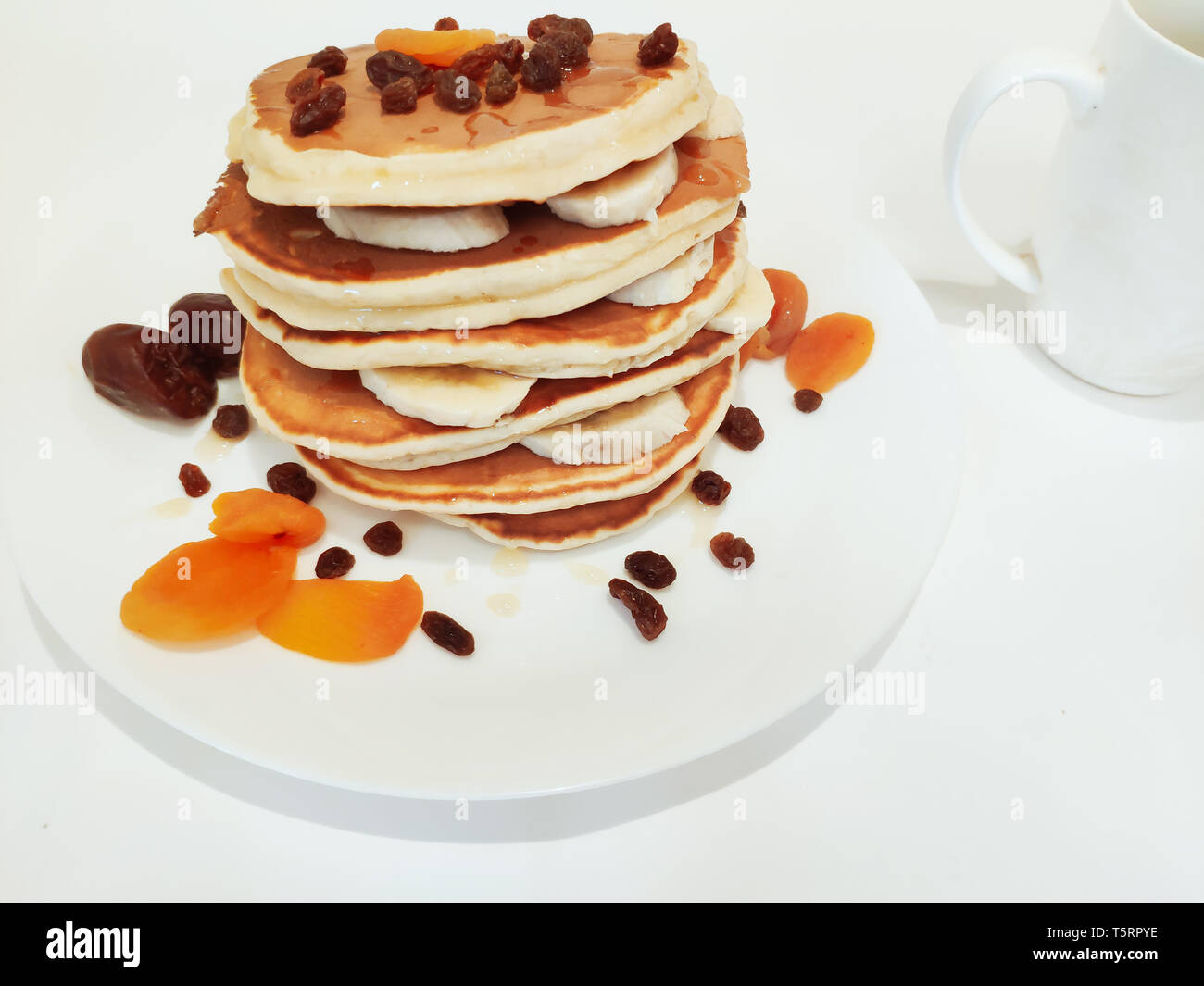 Stack of Pancakes on the Table  Stock Photo