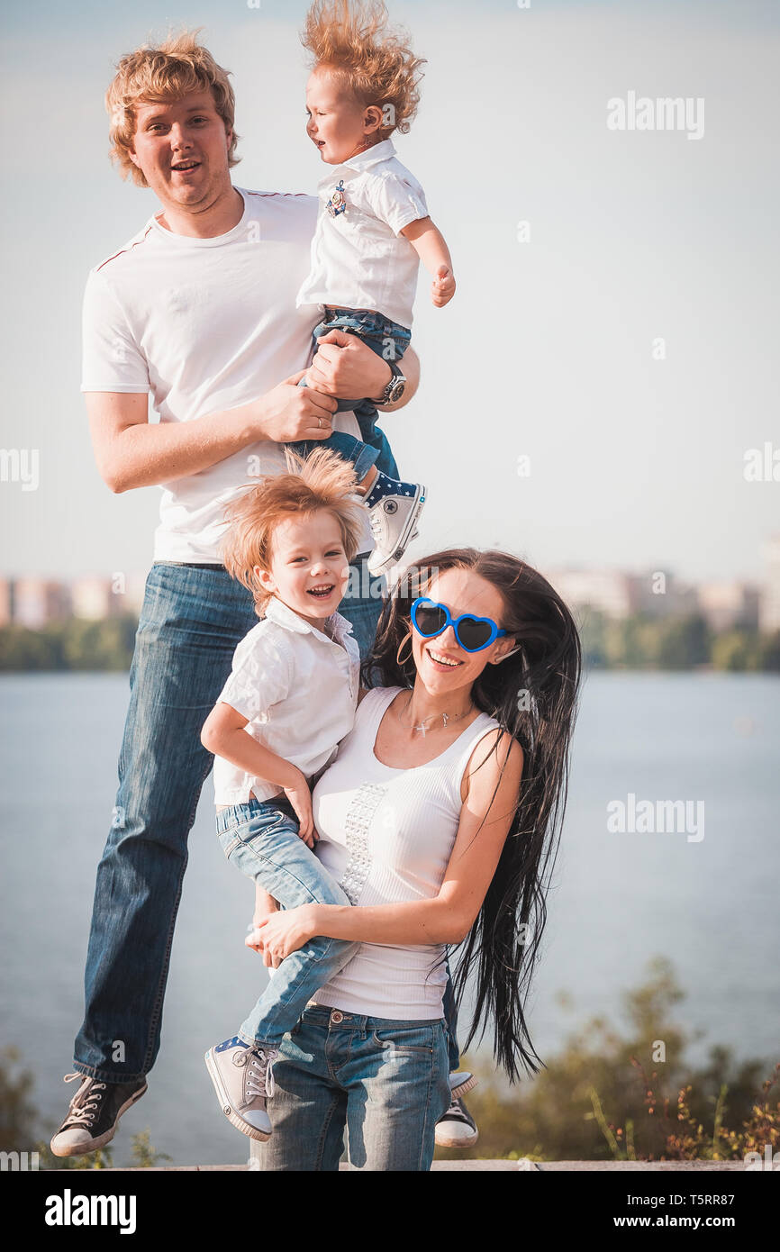 Portrait of happy family together Stock Photo - Alamy