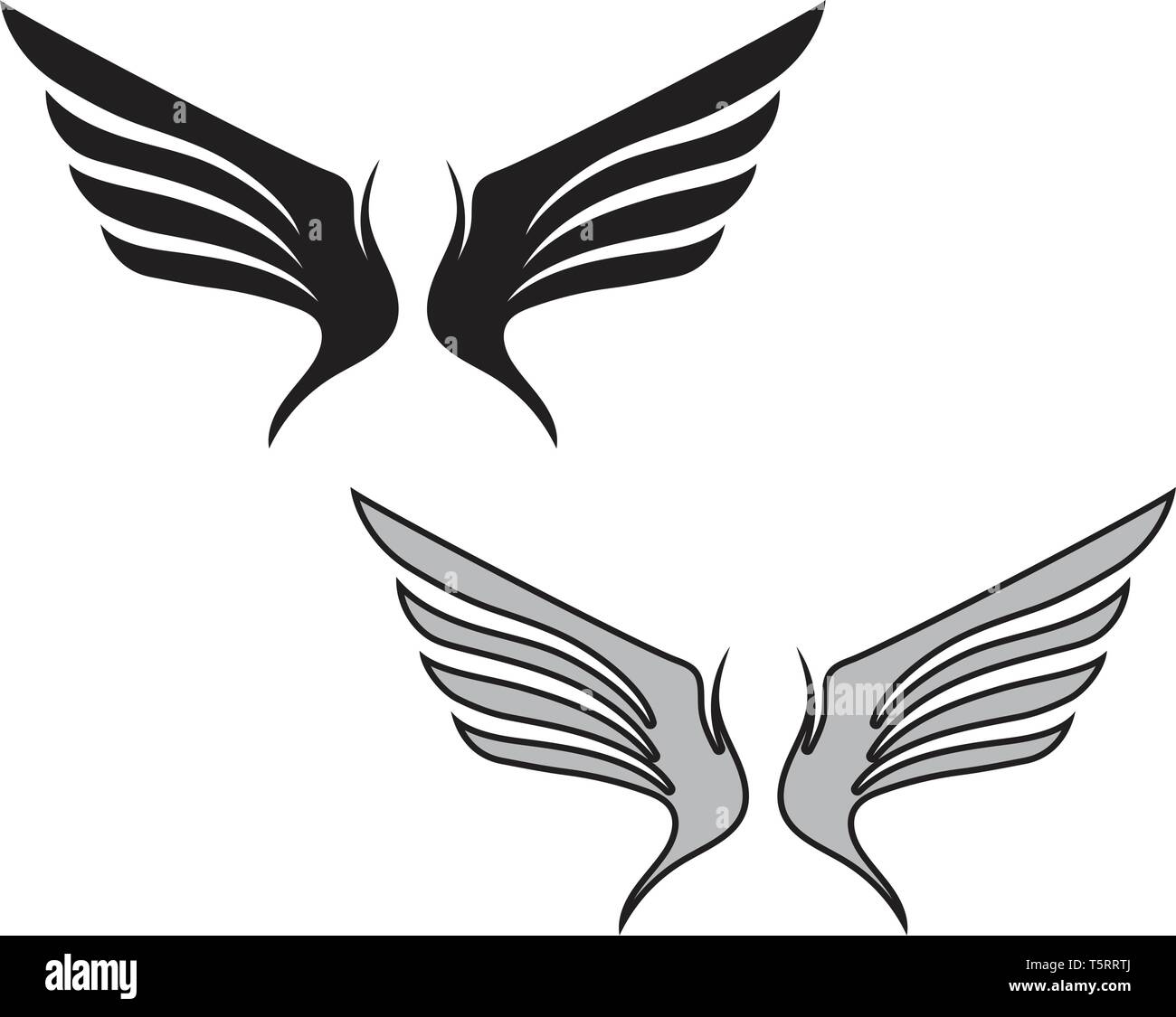Wing falcon bird logo eps10 Stock Vector