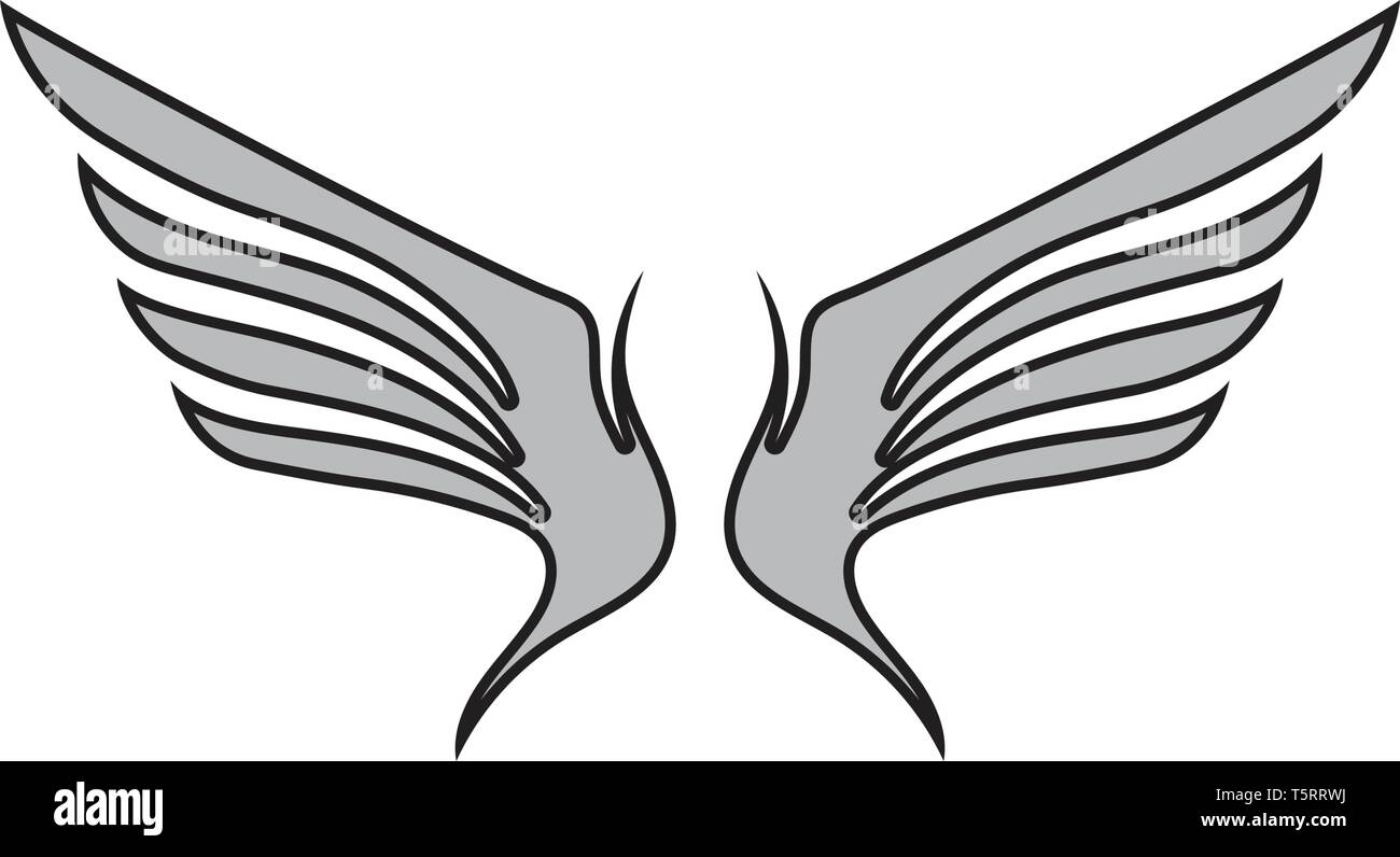 Wing falcon bird logo eps10 Stock Vector