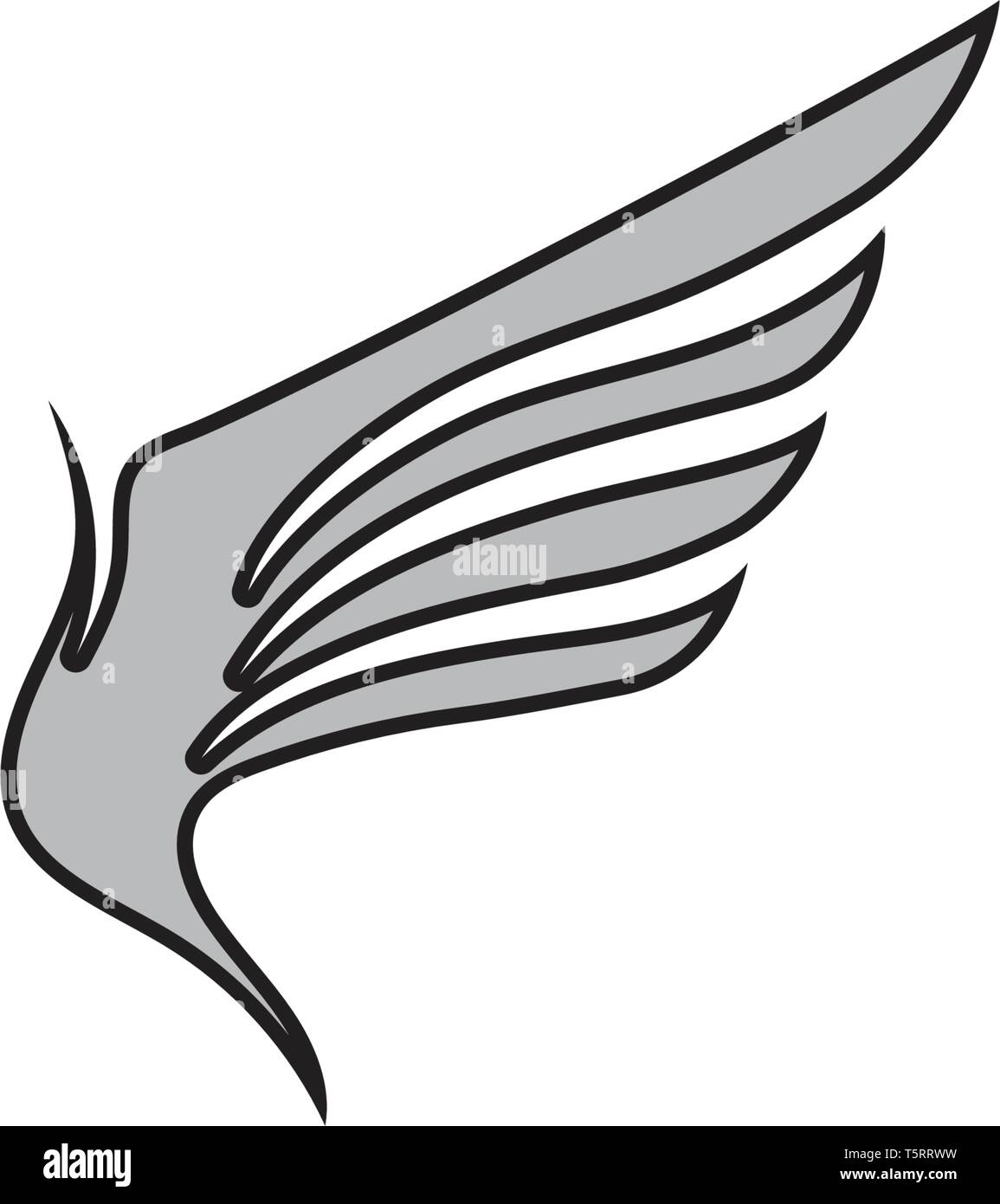Wing falcon bird logo eps10 Stock Vector
