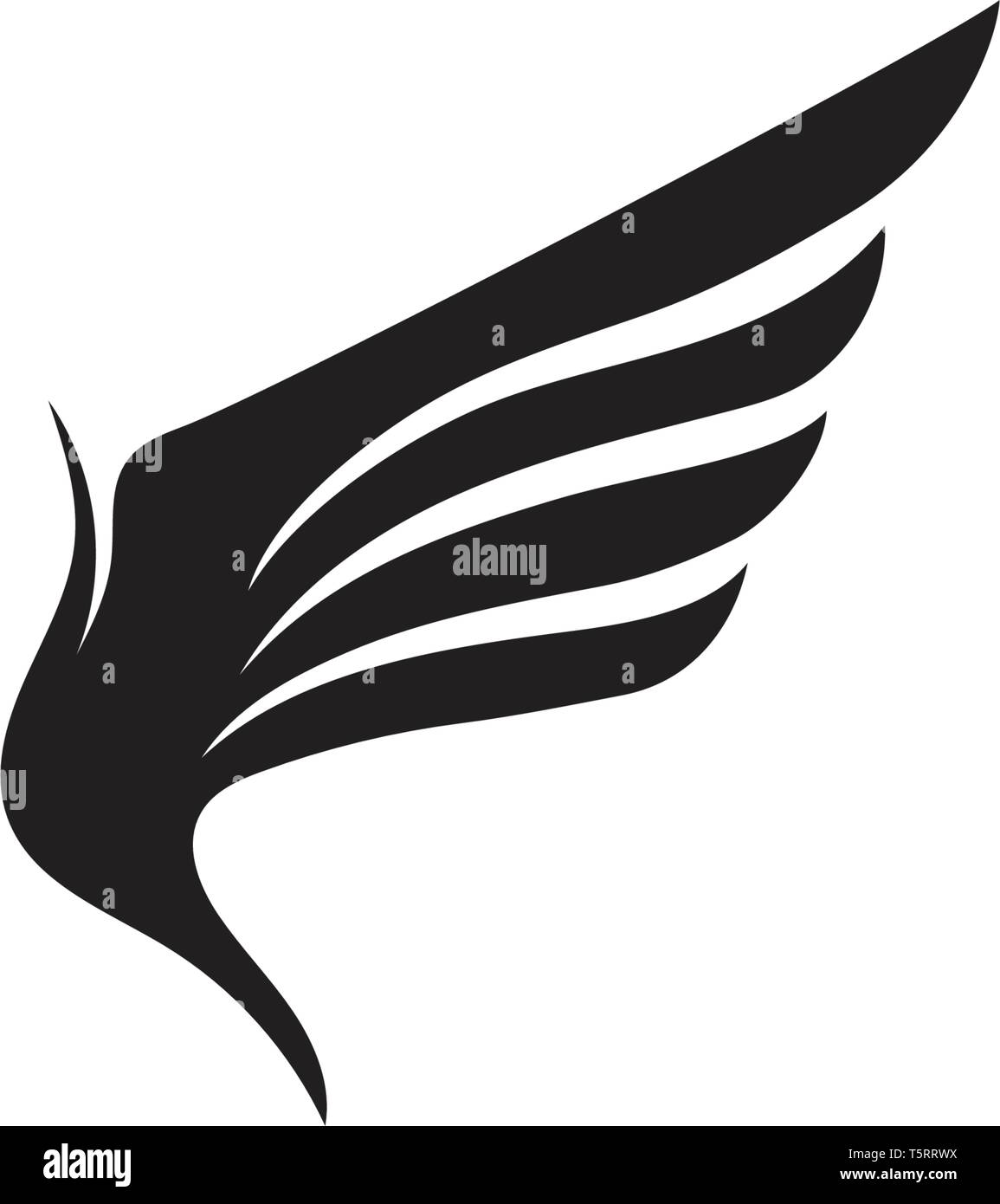 Wing falcon bird logo eps10 Stock Vector