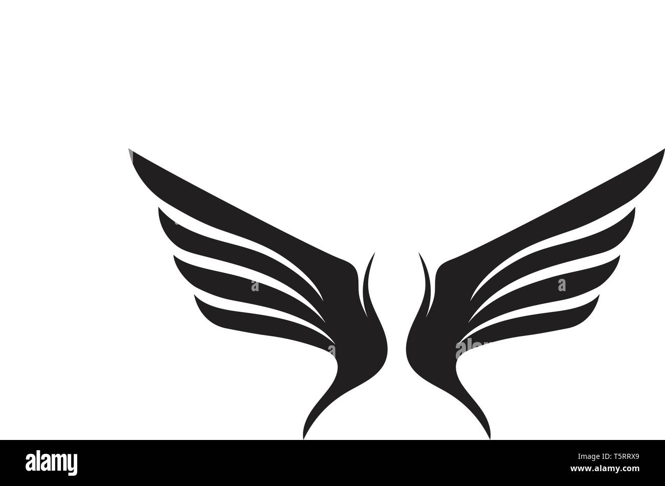 Wing falcon bird logo eps10 Stock Vector