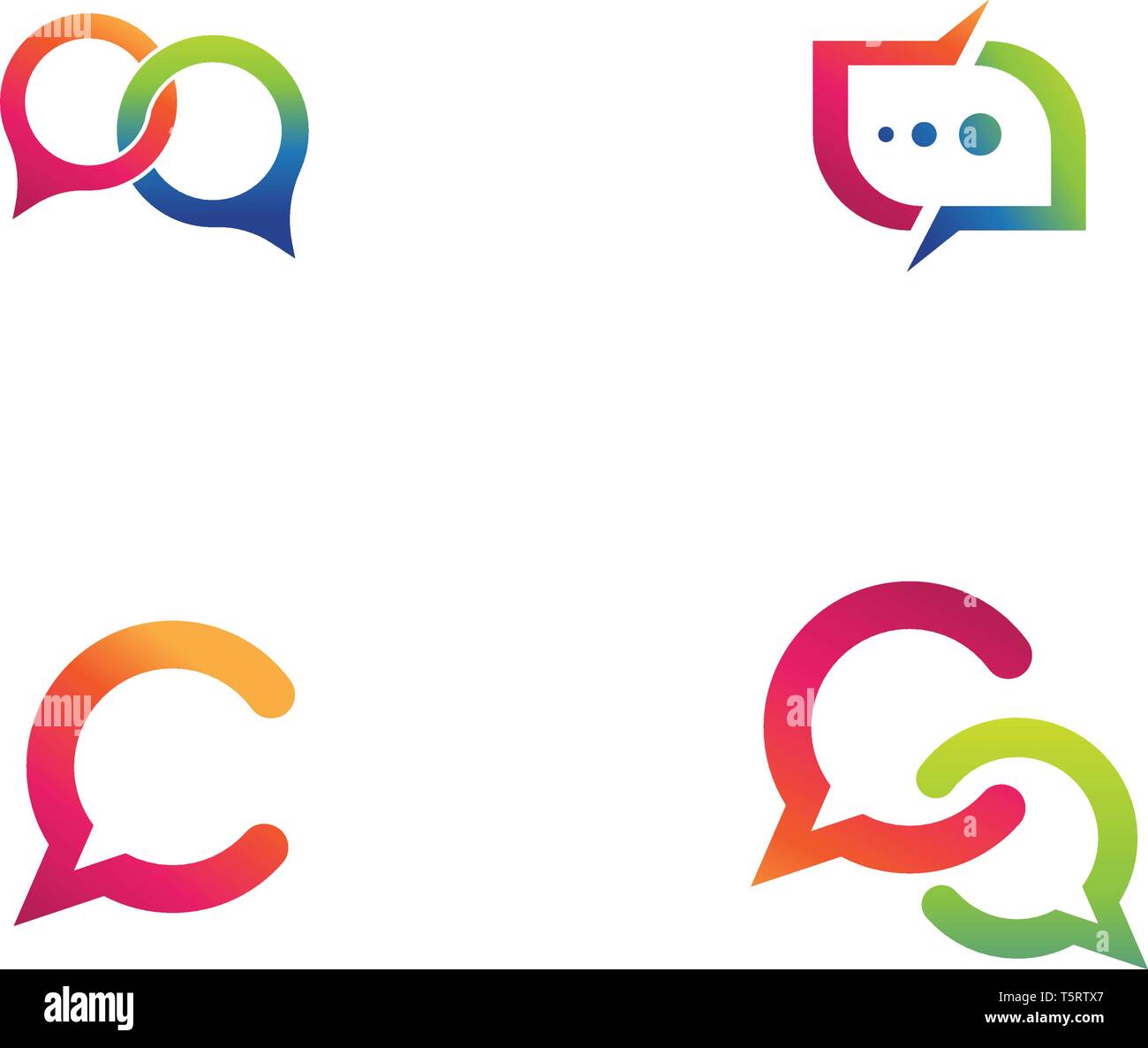 Speech bubble icon Logo template vector illustration Stock Vector Image ...
