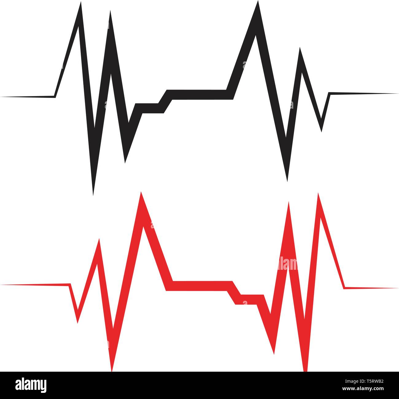 Pulse line ilustration vector template Stock Vector