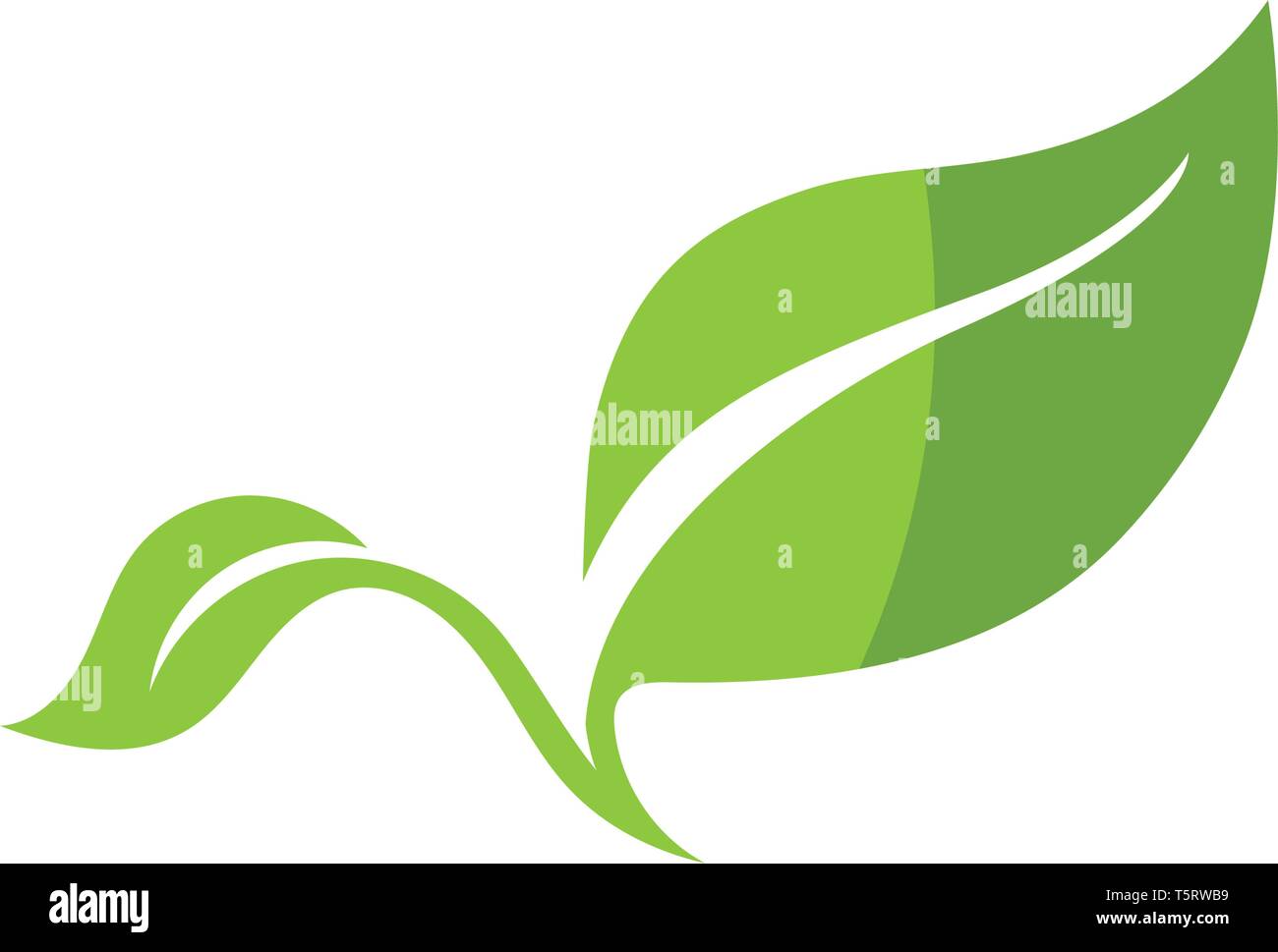 leaf green nature logo and symbol template Vector Stock Vector Image ...