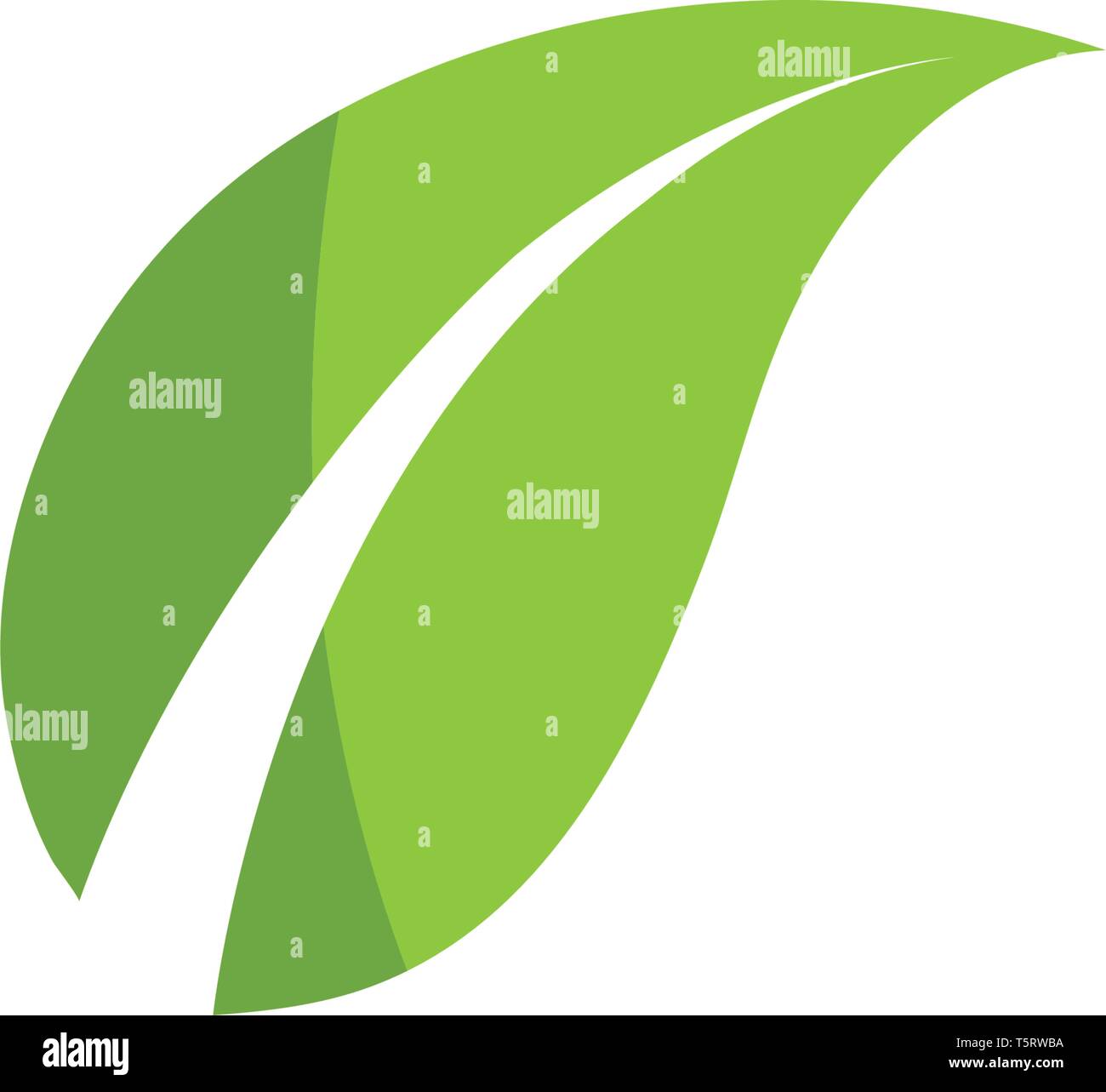 leaf green nature logo and symbol template Vector Stock Vector Image ...