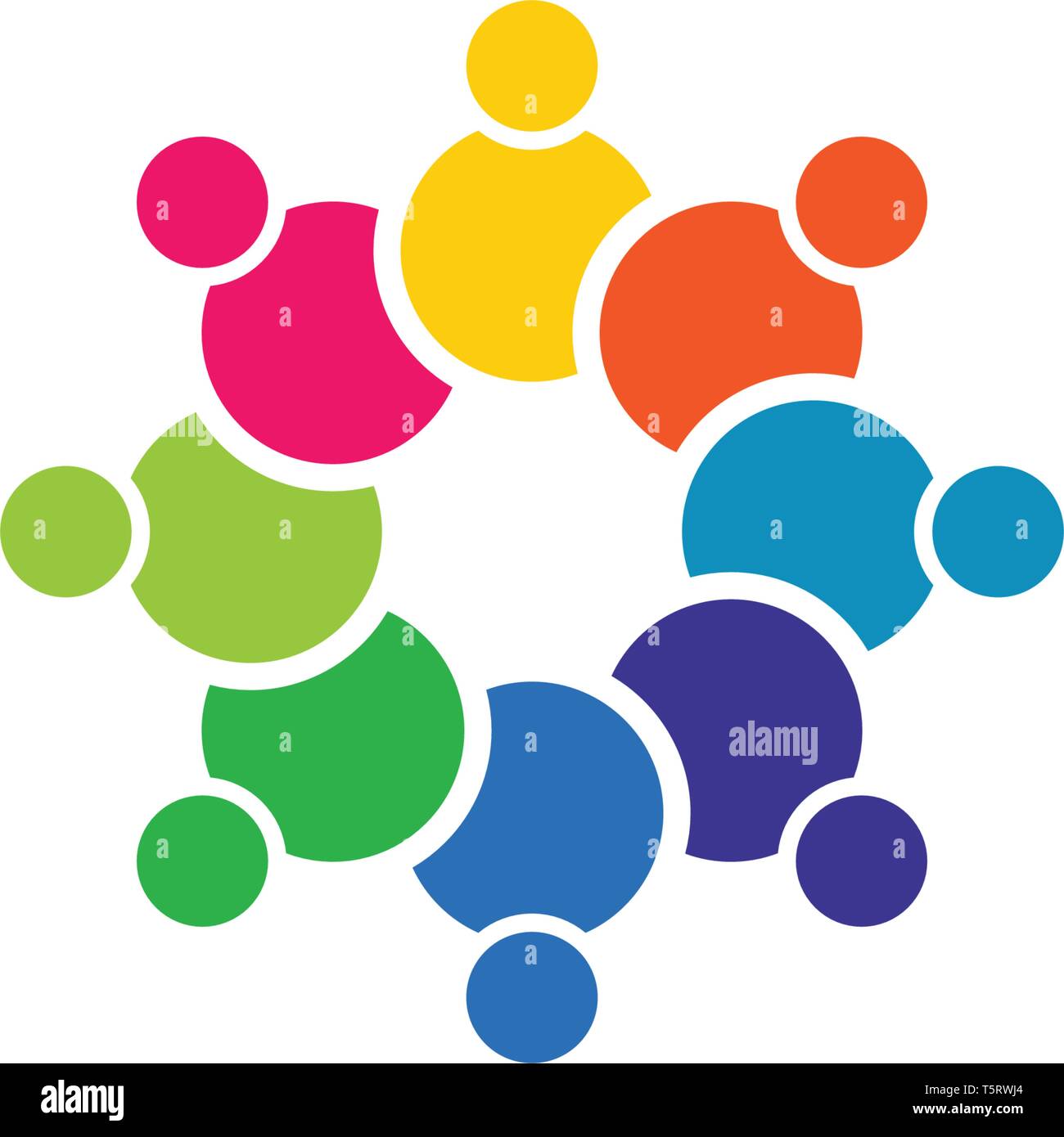 Community, network and social icon design template Stock Vector Image ...