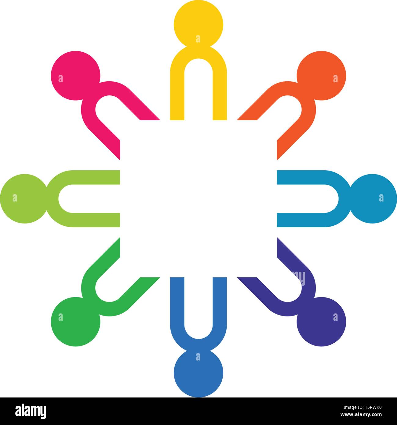 Community, network and social icon design template Stock Vector Image ...
