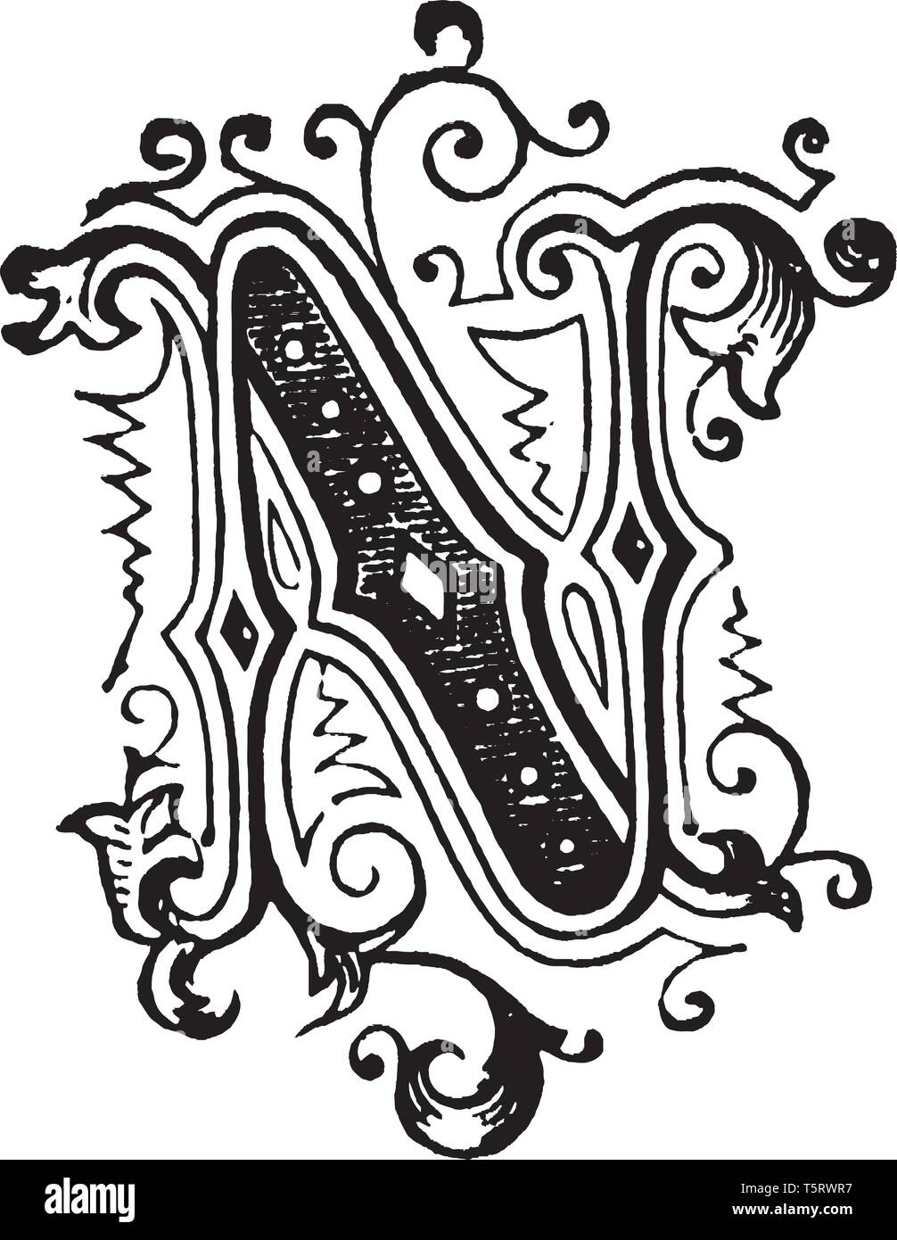 N drawing Stock Vector Images Alamy