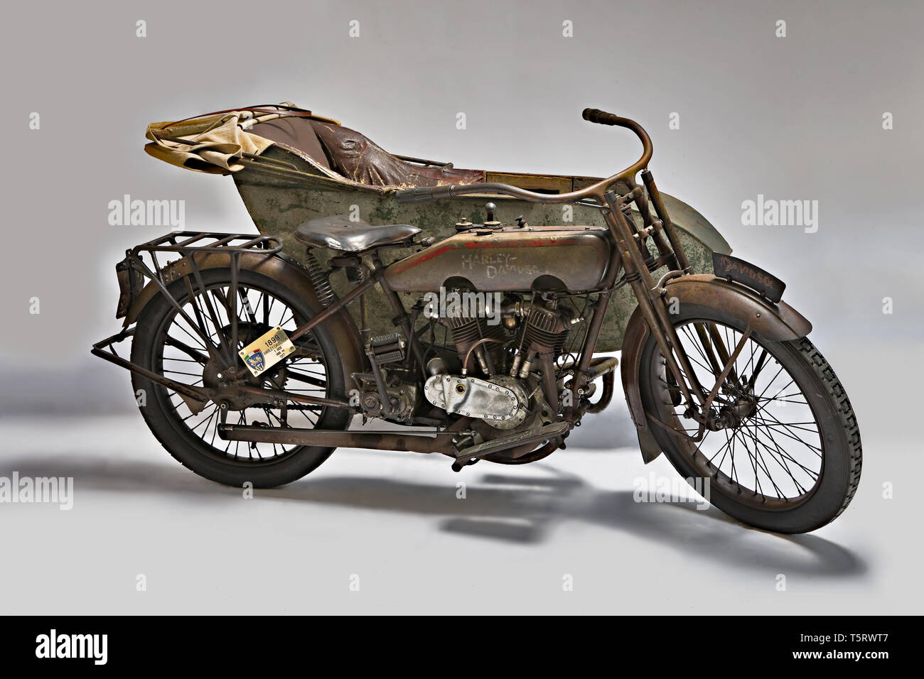 Moto d'epoca Harley-Davidson T - Side  Marca: Harley-Davidson modello: T Side nazione: U.S.A. - Milwaukee anno: 1917 condizioni: conserv Stock Photo