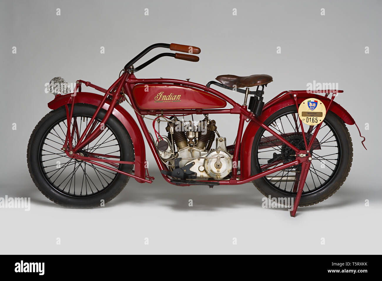 Moto d'epoca Indian Scout. Marca: Indian modello: Scout nazione: U.S.A. - Springfield anno: 1925 condizioni: restaurata cilindrata: Stock Photo