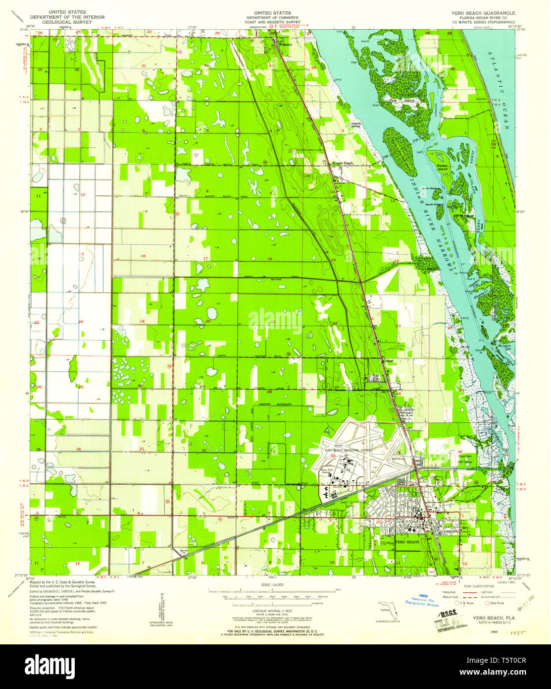 Vero Beach Florida Map Hi Res Stock Photography And Images Alamy