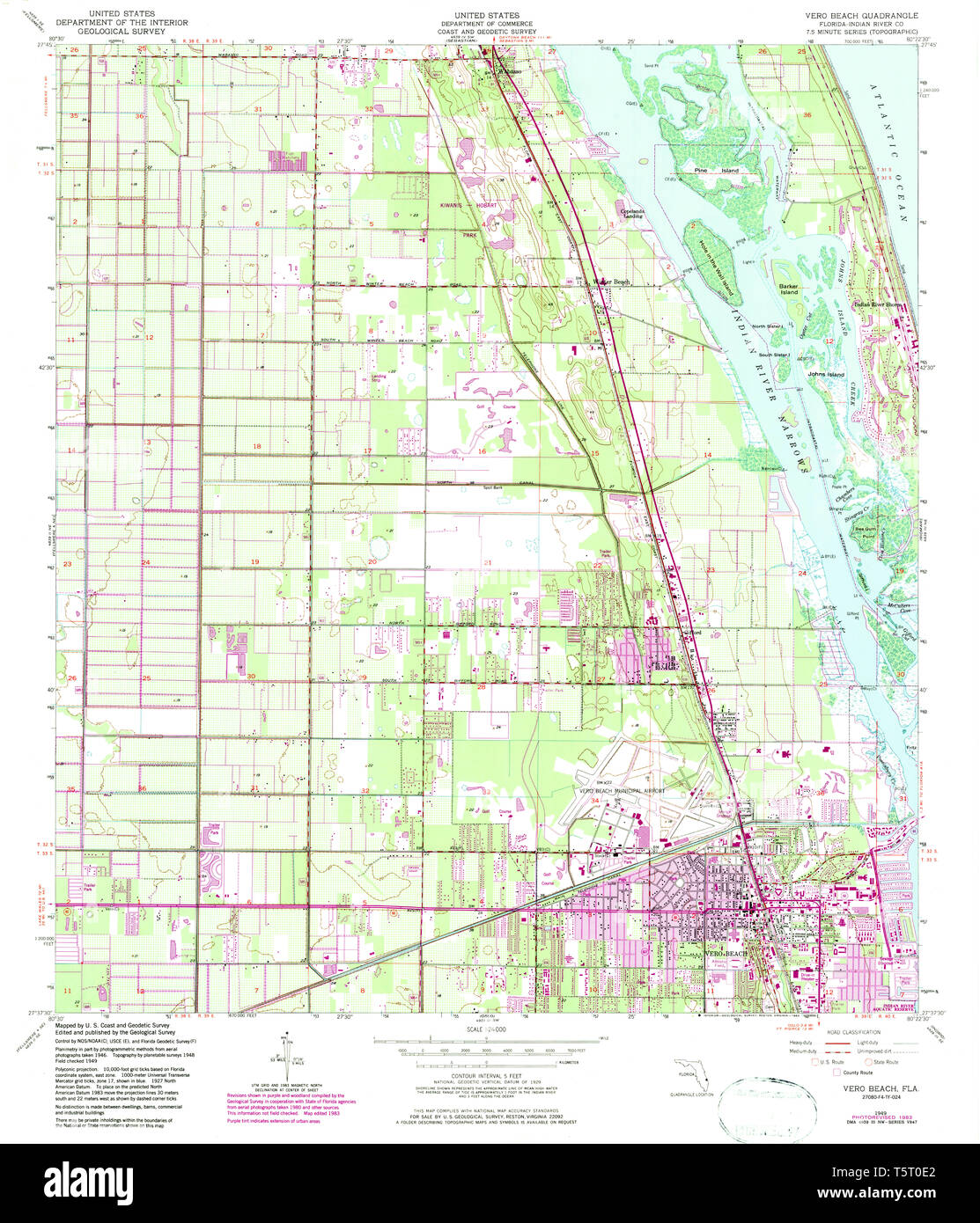 Vero Beach Florida Map Hi Res Stock Photography And Images Alamy
