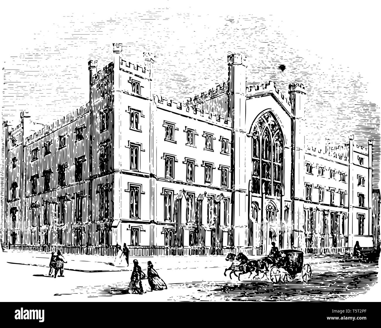 New York University, US founded in 1831, having very large building and