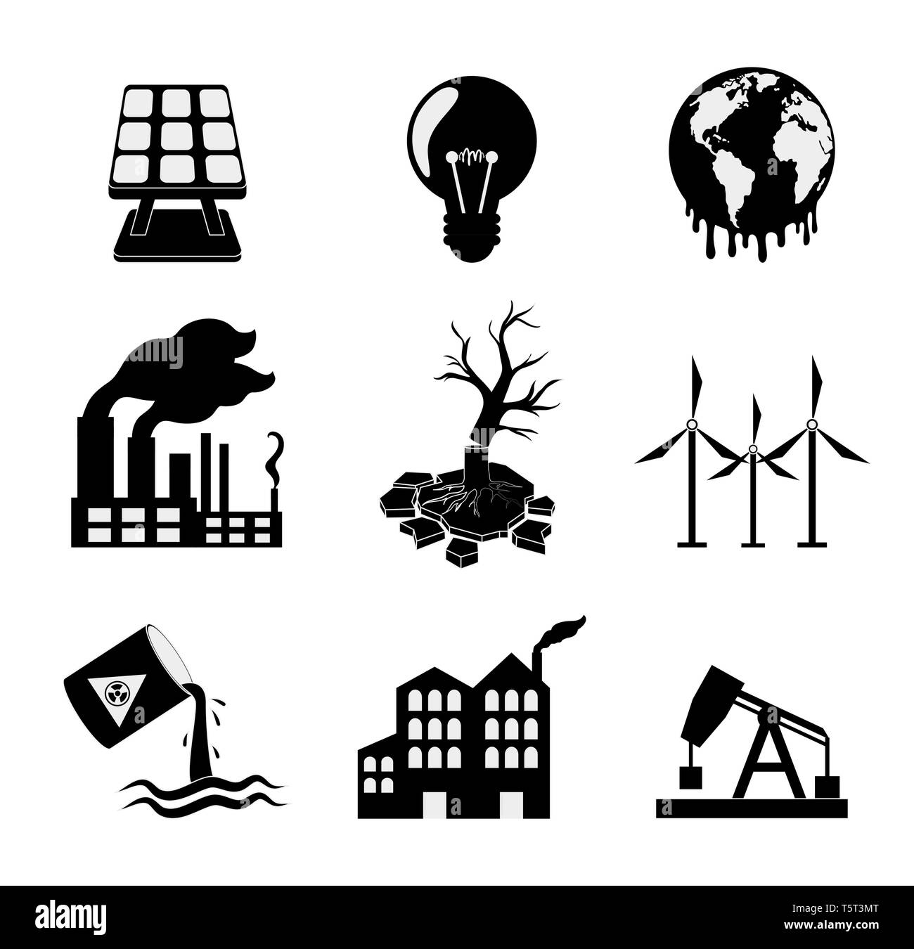 set of global warming icons Stock Vector Image & Art - Alamy