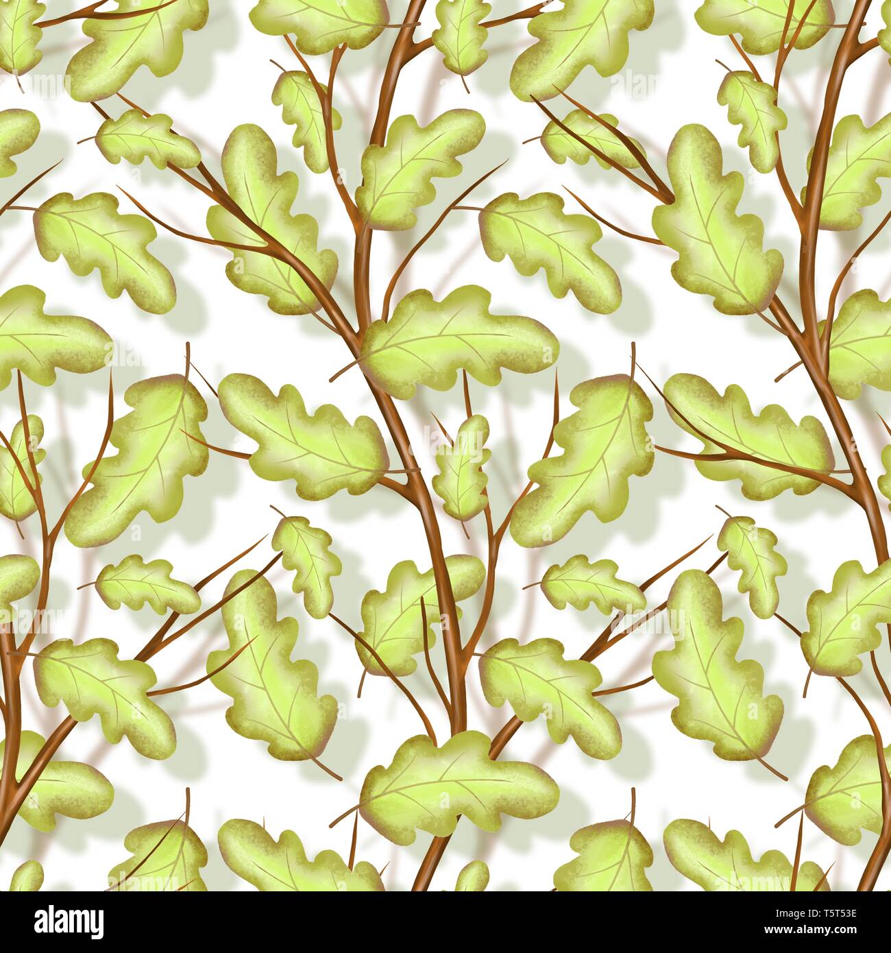autumn background with oak leaves , seamless pattern Stock Photo - Alamy