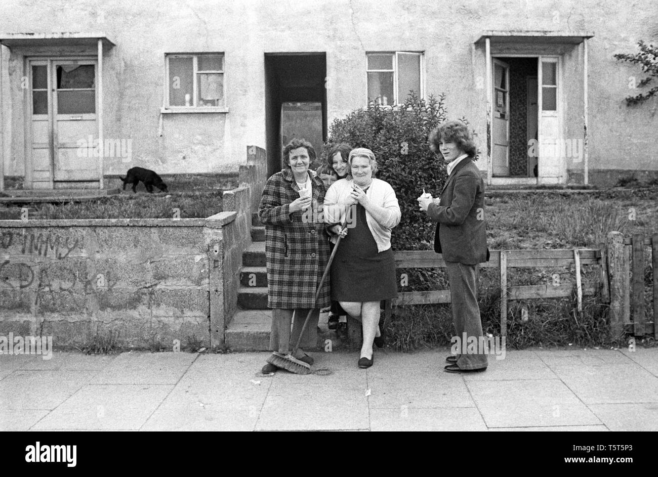 Residents of Ballymurphy estate, West Belfast, Northern Ireland in the