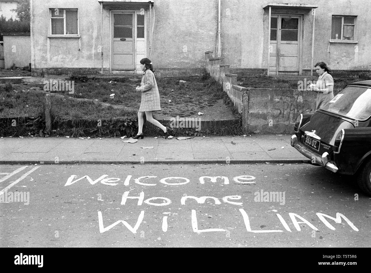 Residents of Ballymurphy estate, West Belfast, Northern Ireland in the