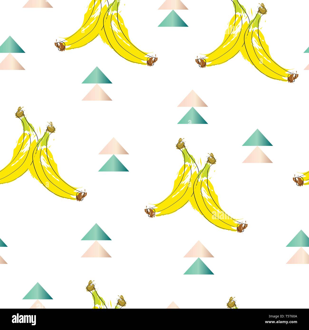 seamless pattern with bananas vector - summer theme Stock Vector Image ...