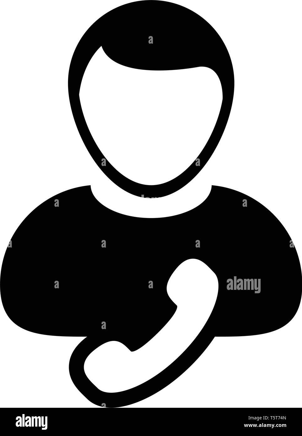 Help Desk Icon Vector Male User Person Profile Avatar With Phone