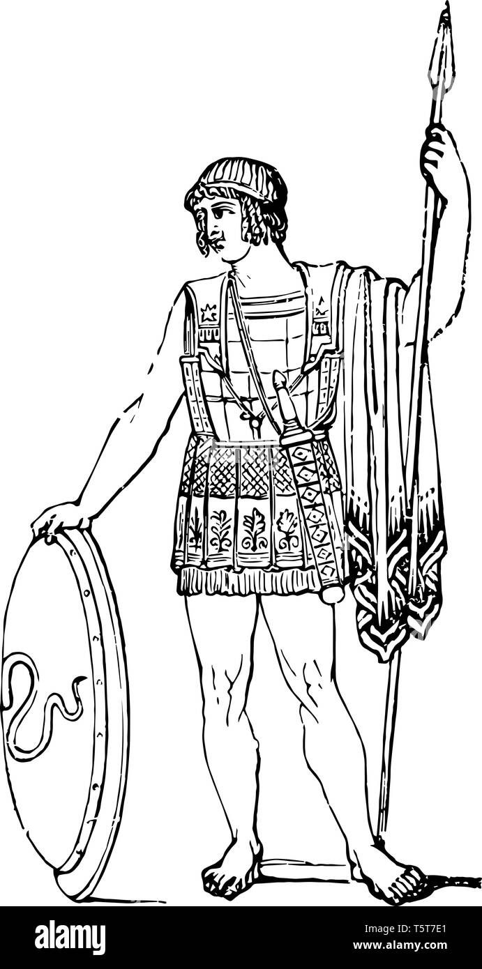 roman spear drawing
