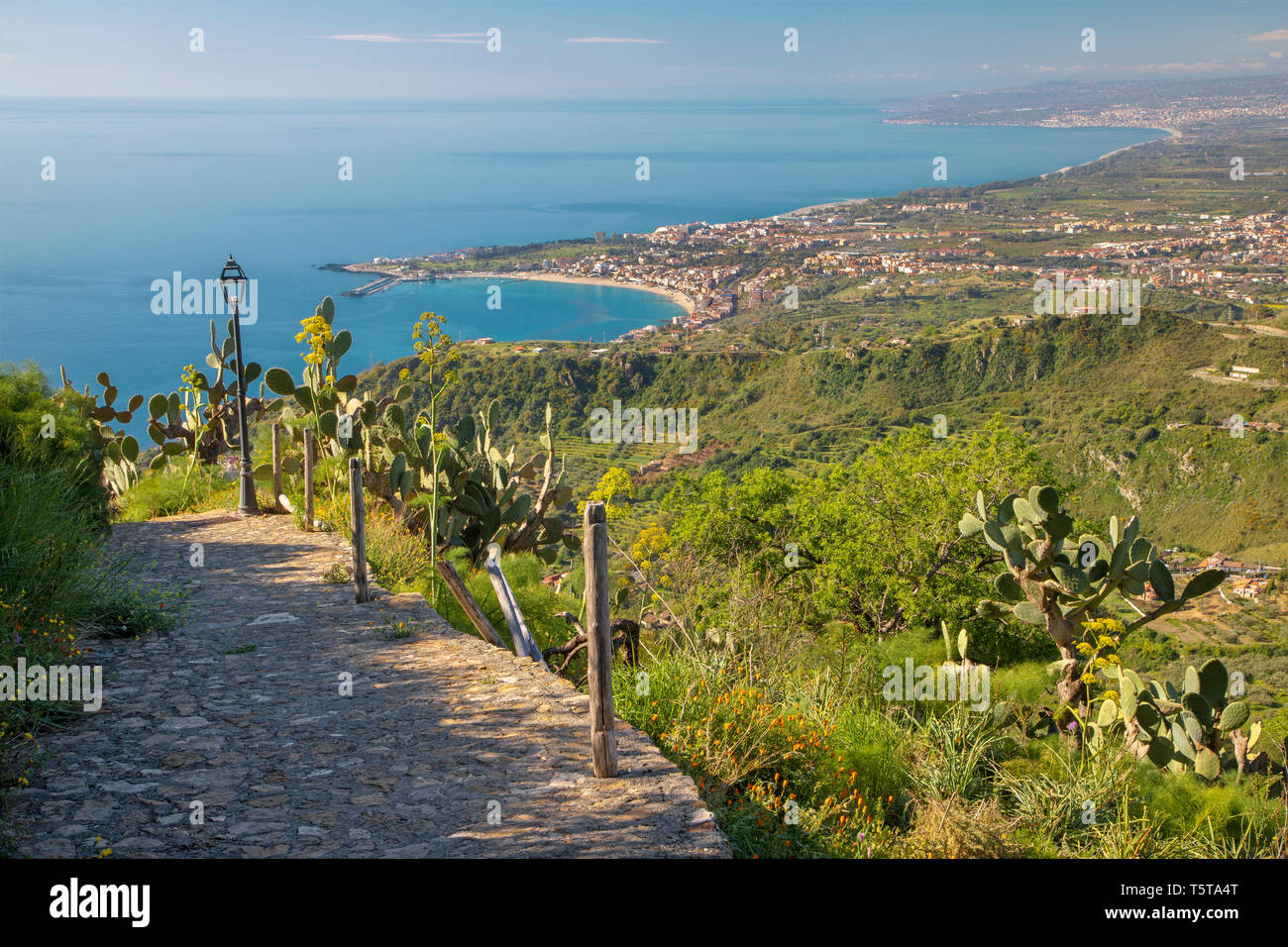 Taormina - The beautifull mediterranean landscape of Sicily. Stock Photo